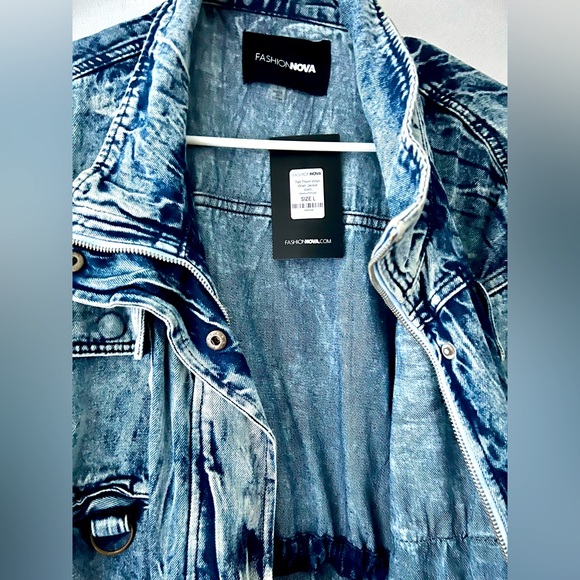 Fashion Nova Long Jean Jacket - Picture 1 of 6